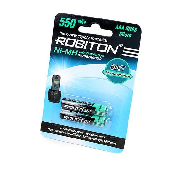 Аккумулятор ROBITON 550MHAAA-2 550мАч 1.2В DECT BL2