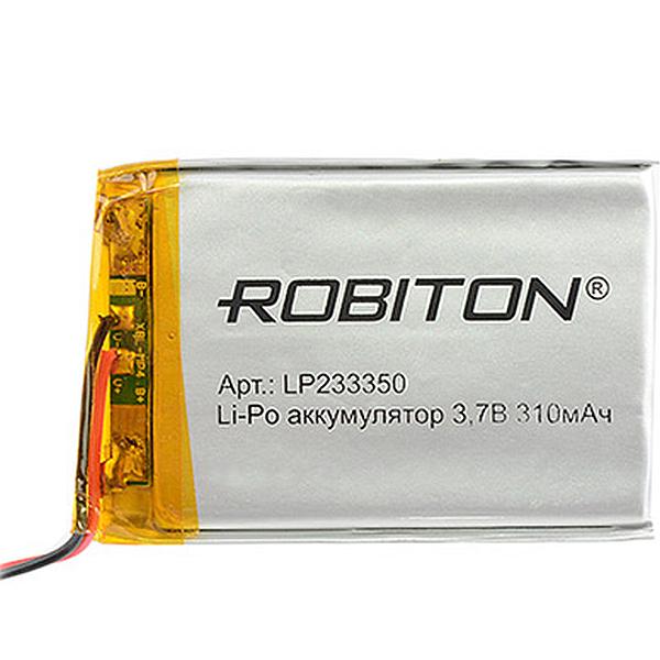 Элемент литий-полимерный ROBITON LP233350 3.7В 310мАч PK1