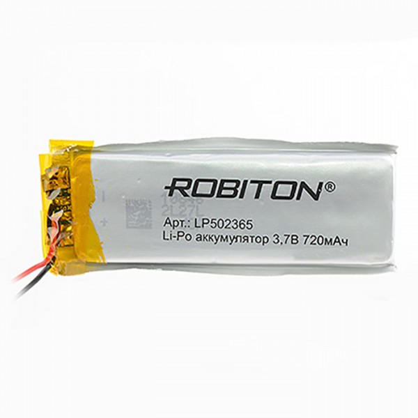 Элемент литий-полимерный ROBITON LP502365 3.7В 720мАч PK1