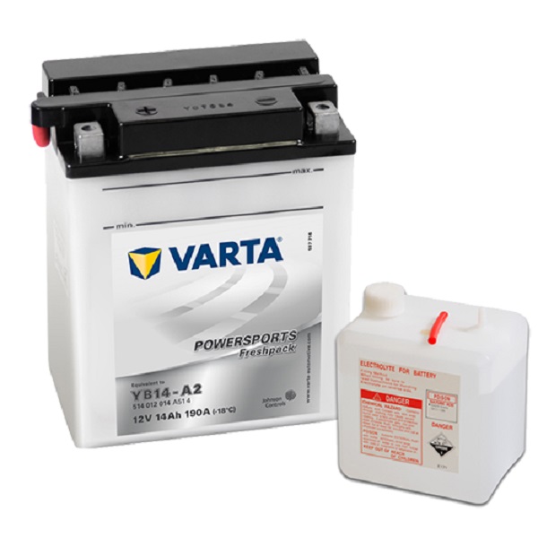 Мото аккумулятор VARTA POWERSPORTS Freshpack 14Ач пуск.ток 190А п.п. YB14-A2 (CB14-A2) (140505)