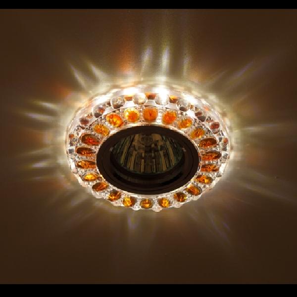 Светильник ЭРА Fashion DK LD10 SL OR/WH декор со светодиодной подсветкой MR16, прозрачный оранжевый
