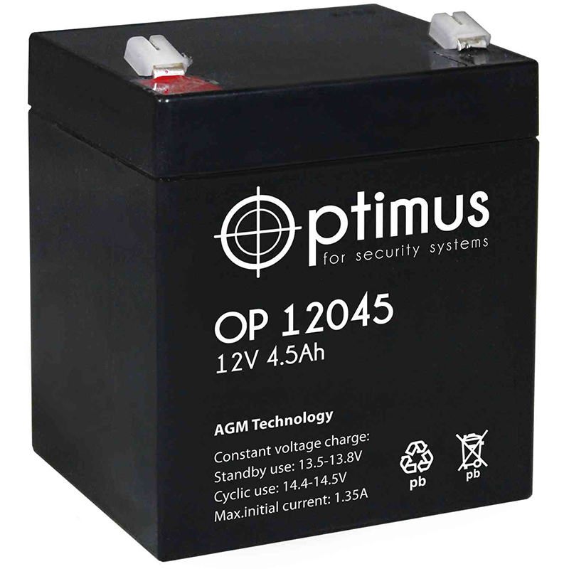 Аккумуляторная батарея Optimus OP 12045 12В 4,5Ач