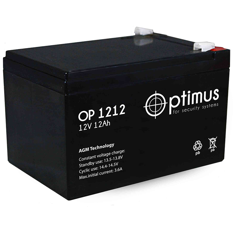 Аккумуляторная батарея Optimus OP 1212 12В 12Ач