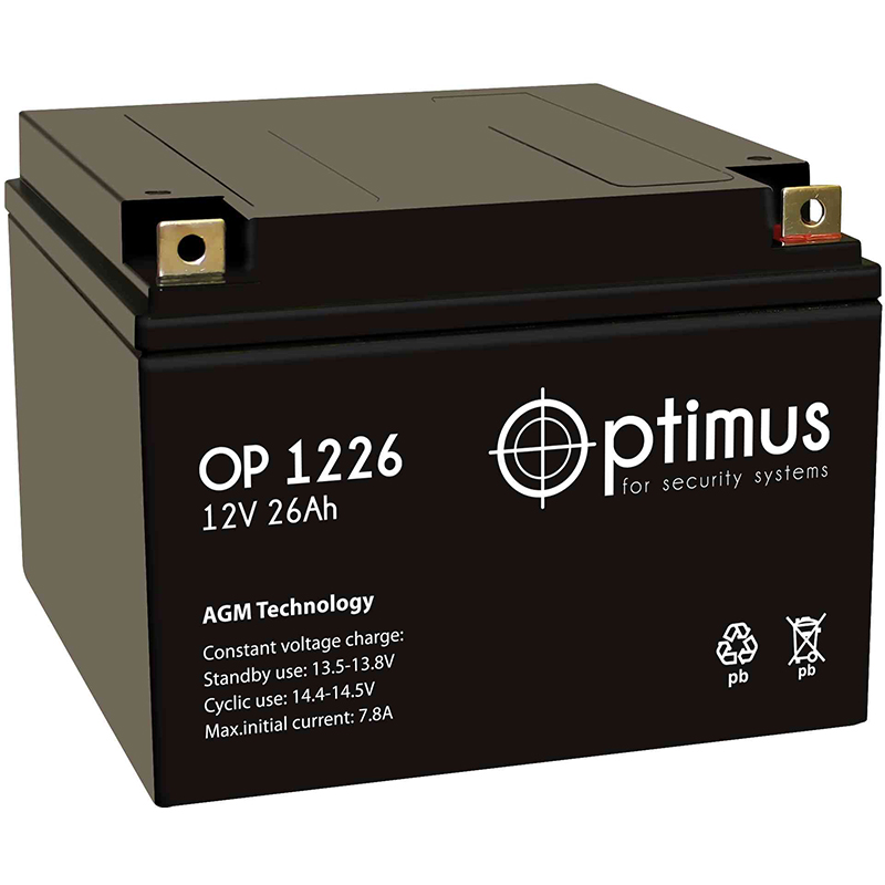 Аккумуляторная батарея Optimus OP 1226 12В 26Ач