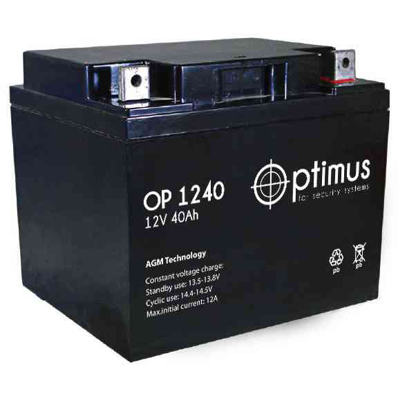 Аккумуляторная батарея Optimus OP 1240 12В 40Ач