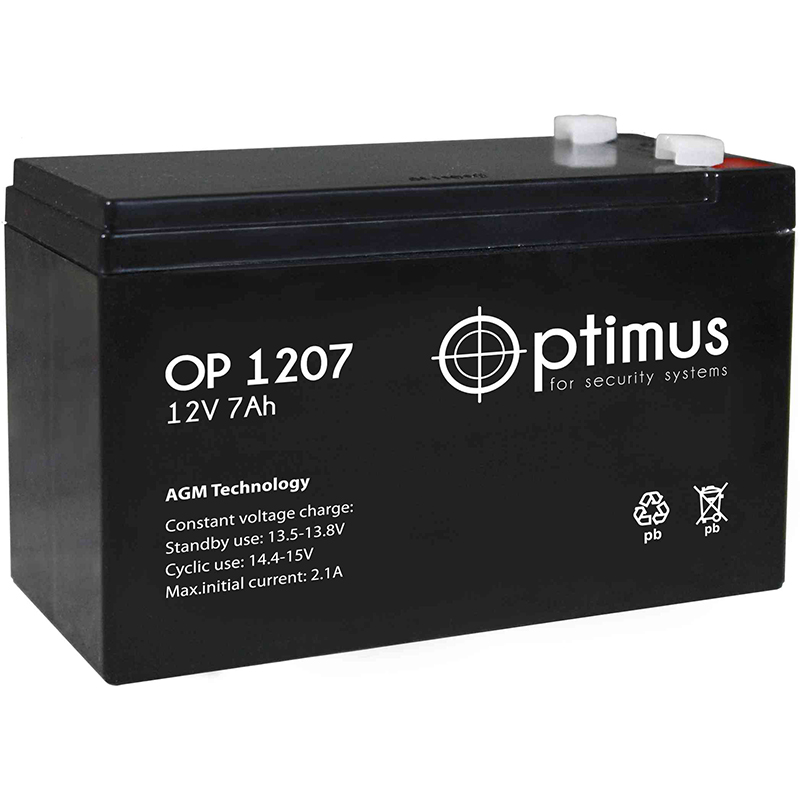 Аккумуляторная батарея Optimus OP 1207 12В 7Ач