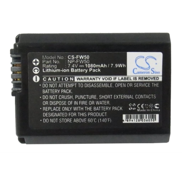 Аккумулятор Cameron Sino CS-FW50 Camera Battery For Li-Ion 7.4V 1080mAh 7.99Wh