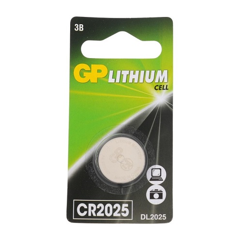 Батарейка GP Lithium CR2025 CR2025-2CRU1 3В BL1 (1/10/100/900)