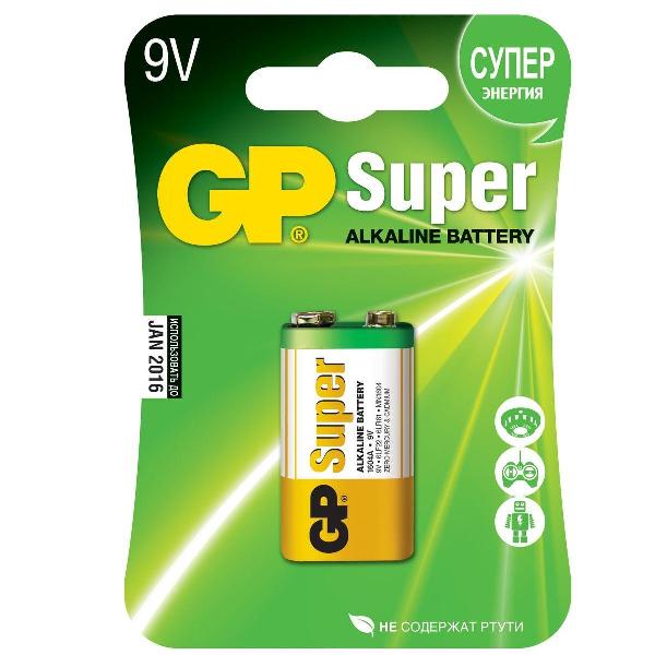 Батарейка GP Super Alkaline 6LR61 1604A-5CR1 9В Крона BL1 (1/10/200)