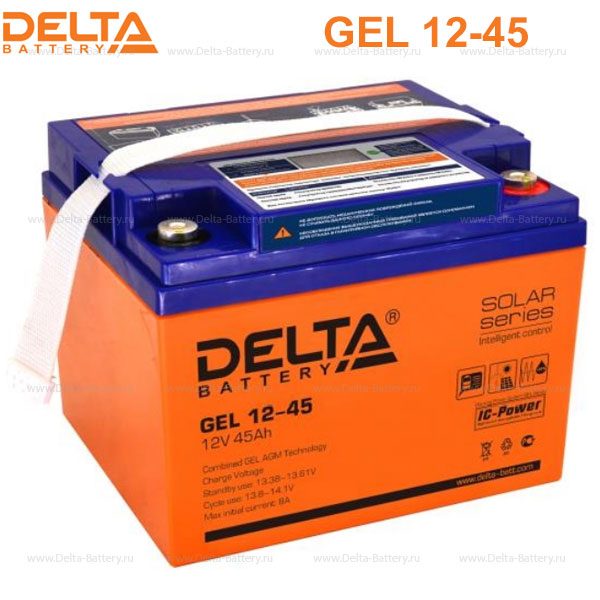 Аккумуляторная батарея DELTA GEL 12-45 12В 45Ач 