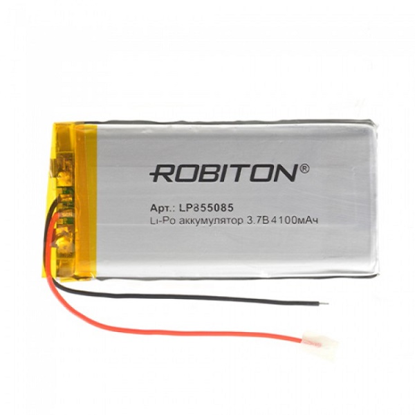 Элемент литий-полимерный  ROBITON LP855085  3.7В 4100мАч PK1