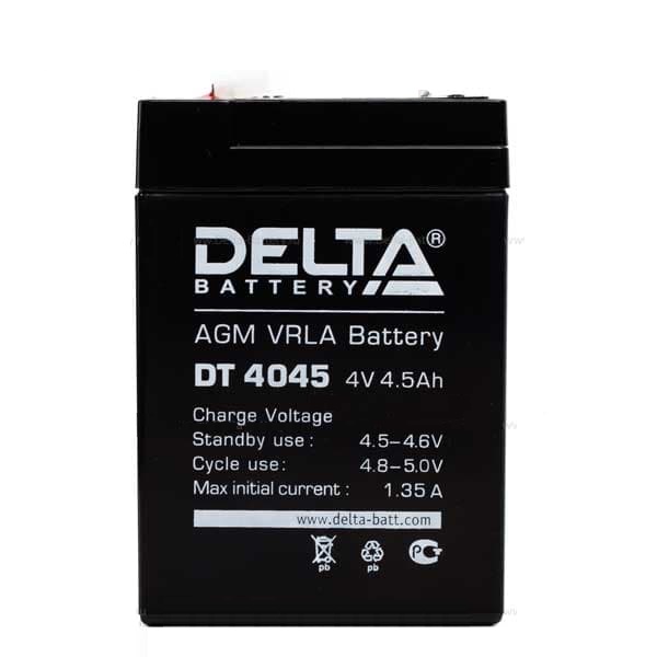 Аккумуляторная батарея DELTA DT 4045 (47мм) 4В 4,5Ач 