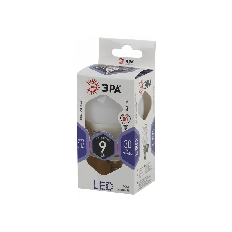 Лампа ЭРА LED smd P45 9Вт 860 E14 светодиодная (31411)