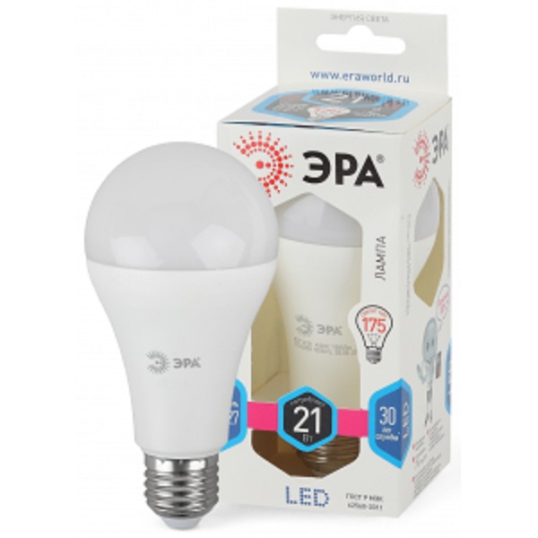 Лампа ЭРА LED smd A65 21Вт 840 E27 светодиодная (35332)
