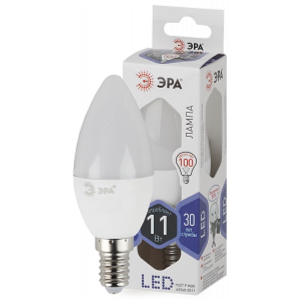 Лампа ЭРА LED smd B35 11Вт 860 E14 светодиодная (32984)