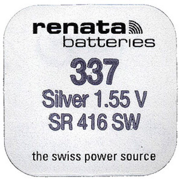 Батарейка RENATA SR337 SR-416SW 8mAh BL1 часовая (1/10/100) (20593)