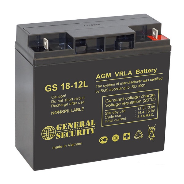 Аккумуляторная батарея  General Security GS 12-18 12В 18Ач