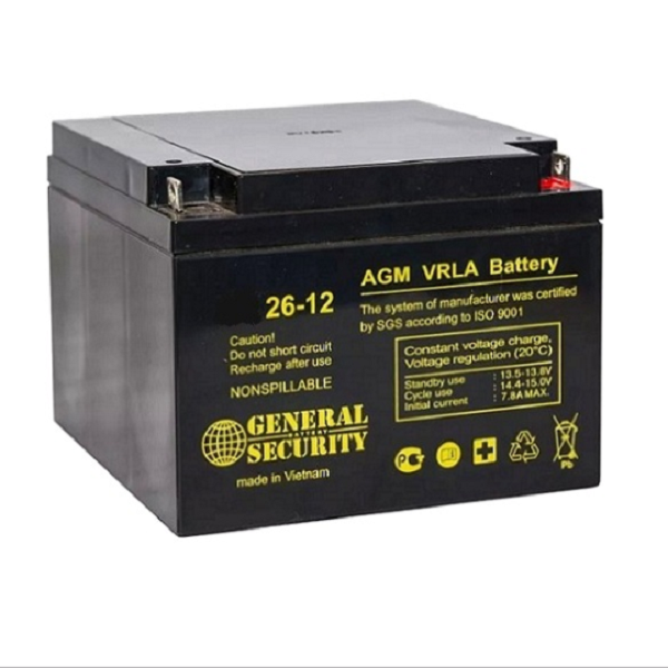 Аккумуляторная батарея  General Security GSL 12-26 12В 26Ач