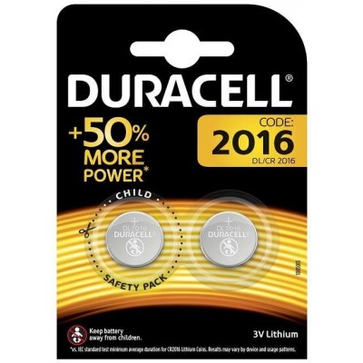 Батарейка DURACELL CR2016 BP2 3В (Б37271)