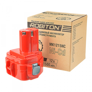 Аккумулятор ROBITON MK1215NC  к шуруповерту  Makita 12.0V 1.5Ah Ni-Cd