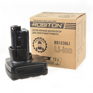 Аккумулятор ROBITON BS1230LI  к шуруповерту  Bosch 12.0V 3.0Ah Li-Ion