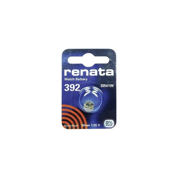 Батарейка RENATA SR392 SR-41W 45mAh BL1 часовая (1/10/100)(20599)