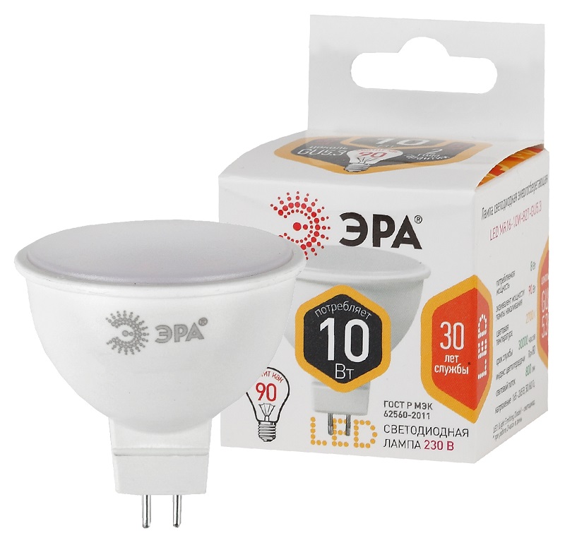 Лампа ЭРА LED smd MR16 10Вт 840 GU5.3 220B светодиодная (32996)