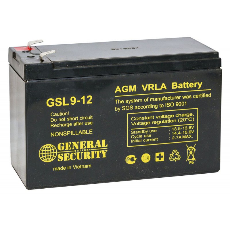 Аккумуляторная батарея  General Security GSL 12-9 12В 9Ач