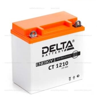 Мото аккумулятор DELTA CT 1210 12В 10Ач (YB9A-A, 12N9-4B-1, YB9-B)