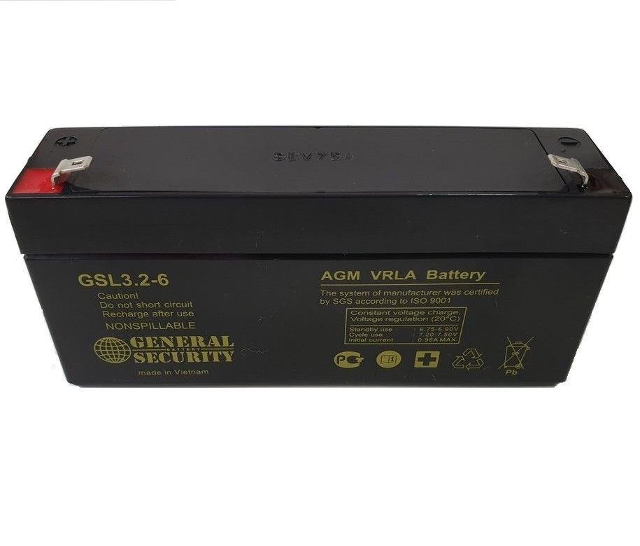 Аккумулятор GSL  3.2-6  General Security 6В 3.2Ач