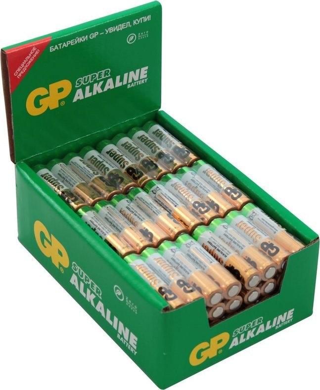Батарейка GP Super Alkaline LR6 15ARS-2SB4 SR4 в плёнке (4/96/192/384)