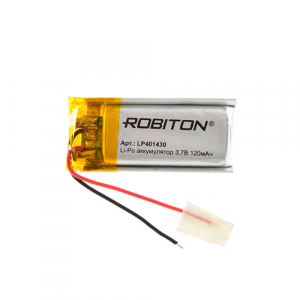 Элемент литий-полимерный ROBITON LP401430 3.7В 120мАч PK1