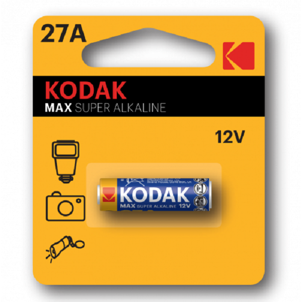 Батарейка KODAK MAX SUPER Alkaline 27A 12В BP1 (Б0047482) (1/60/240)