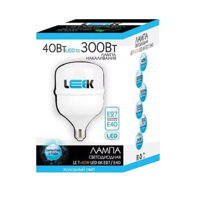 Лампа LEEK LE LED T-40W 40Вт 6K E27/Е40 светодиодная