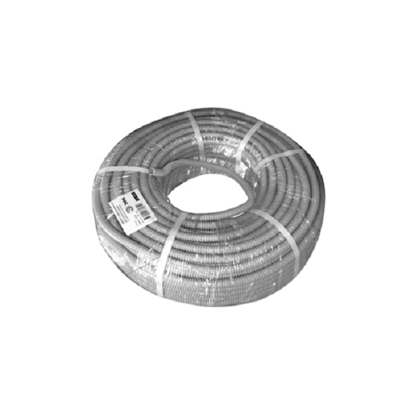 Труба ЭРА гофрированная ПВХ (серый) d16мм с зонд. легкая 100м (Б20033)