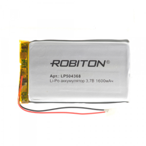 Элемент литий-полимерный  ROBITON LP504368 3.7В 1600мАч PK1(15741)