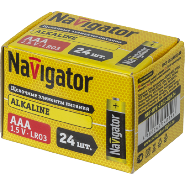 Батарейка Navigator NBT-NPE LR03 BP24