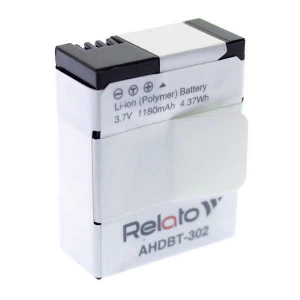 Аккумуляторная батарея RELATO AHDBT-302 3.7В 1180Ач Li-ion для GoPro HERO3/HERO3+