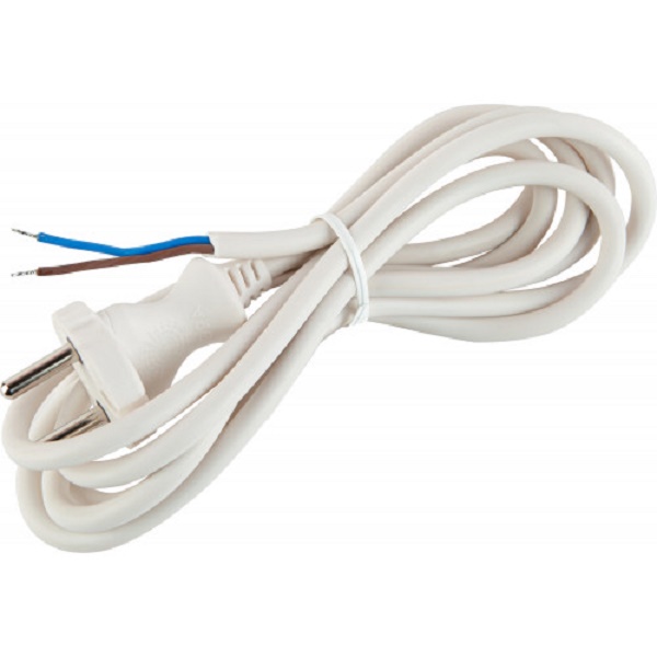 Шнур ЭРА UX-ШВВП-2x0,75-1,8м-W для бра без выкл. белый (Б51341)