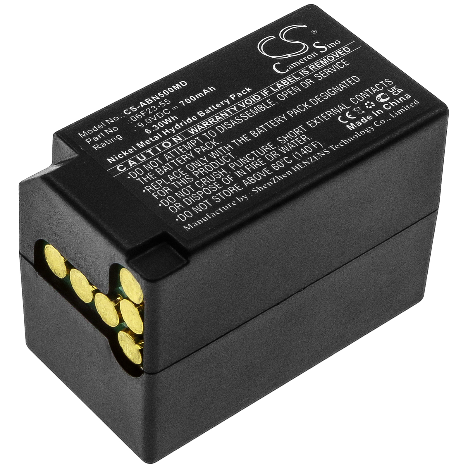 Аккумулятор Cameron Sino CS-ABN500MD Medical Battery For Ni-MH 9V 700mAh 6.30Wh