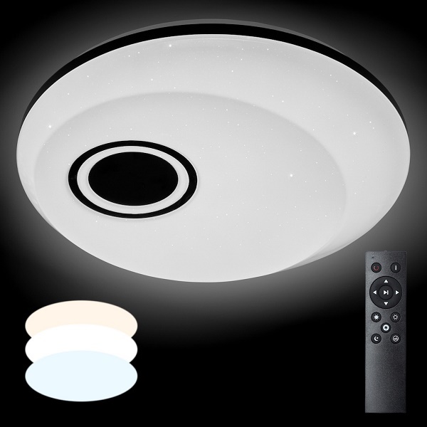 Светильник КОМЕТА LED 96Вт-514B 220В 3/6К 500мм потолочный светод-й с ПДУ чёрный