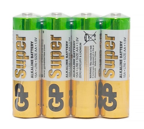 Батарейка GP Super Alkaline LR03 24АRS-2SB4 SR4 в плёнке (4/96/192/384)