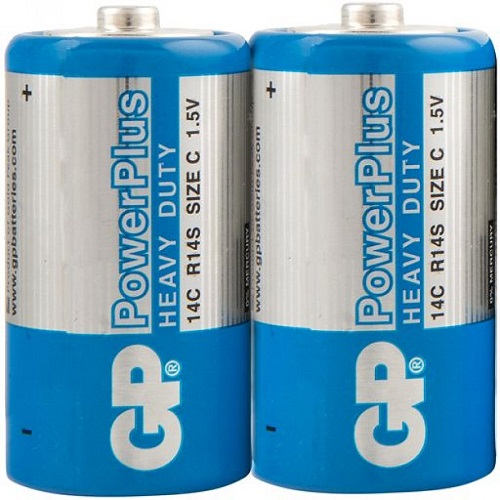 Батарейка GP PowerPlus R14 14CEBRA-2S2 SR2 в плёнке (2/24/480)