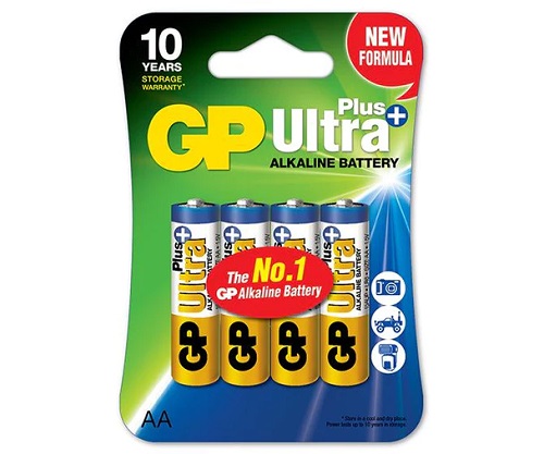 Батарейка GP Ultra Plus Alkaline LR6 15AUP-2CR4 BL4 (4/40/320)