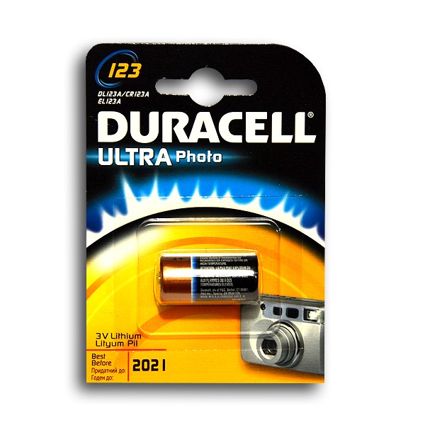 Батарейка DURACELL CR123 3В BP1 (А0001263) (1/10/50)