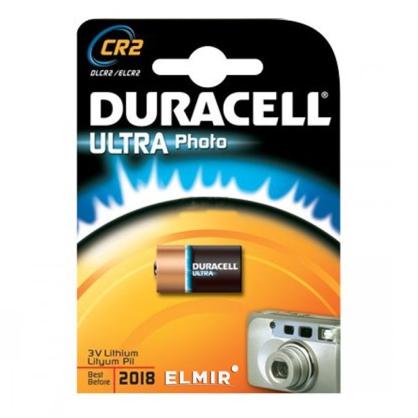 Батарейка DURACELL CR2 3В BP1 (В0001378) (1/10/50)