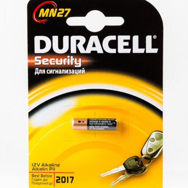 Батарейка DURACELL 27A 12В MN27 BP1 (A0000027) (1/10/100)