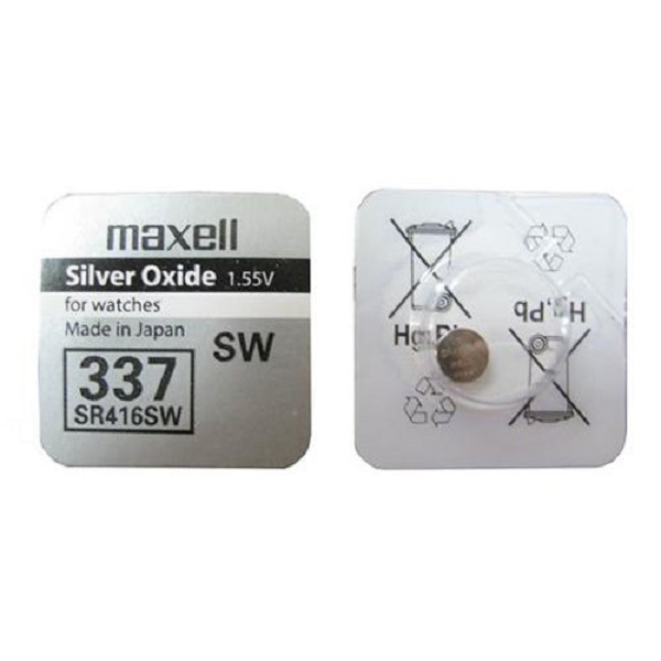 Батарейка MAXELL 337 SR-416SW часовая (1/10)