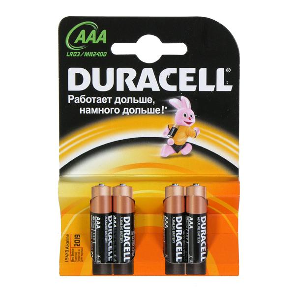 Батарейка DURACELL LR03 BL4 BASIC CN (Б26813) (4/48/192)