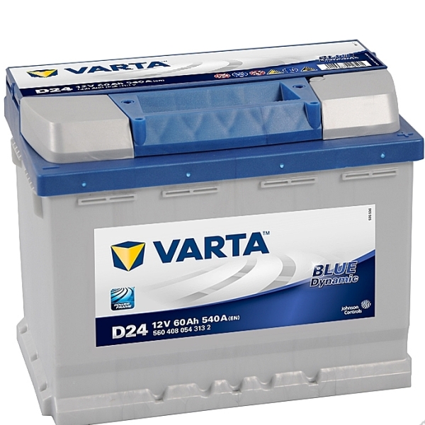 Авто аккумулятор VARTA Blue Dynamic D24 60Ач пуск.ток 540А тол.клеммы о.п. (119501)